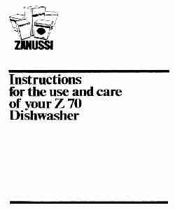Zanussi Dishwasher Z 70-page_pdf
